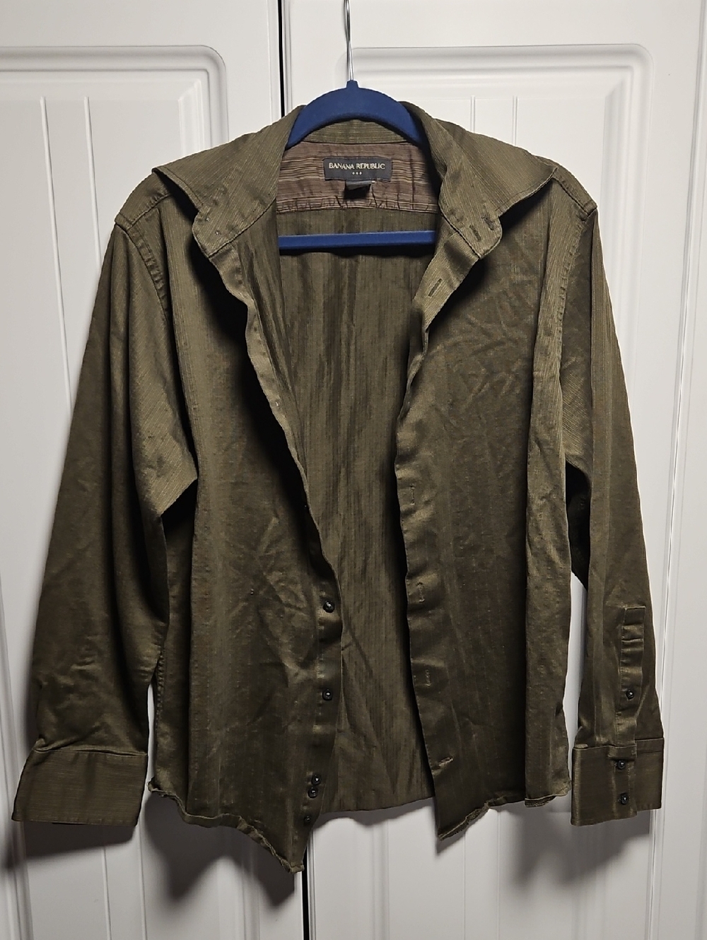 Banana Republic Olive Green Lightweight Shirt Jacket